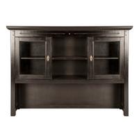 Buffetaufsatz Akazie Antik B: 148cm - Schwarzbraun, Design, Holz (148/110/34cm) - MID.YOU