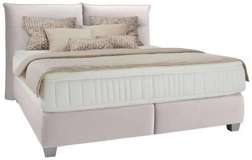 Posteľ boxspring Fog 180x200cm,piesková - piesková/strieborná, Lifestyle, textil/plast (160/200cm) - Premium Living