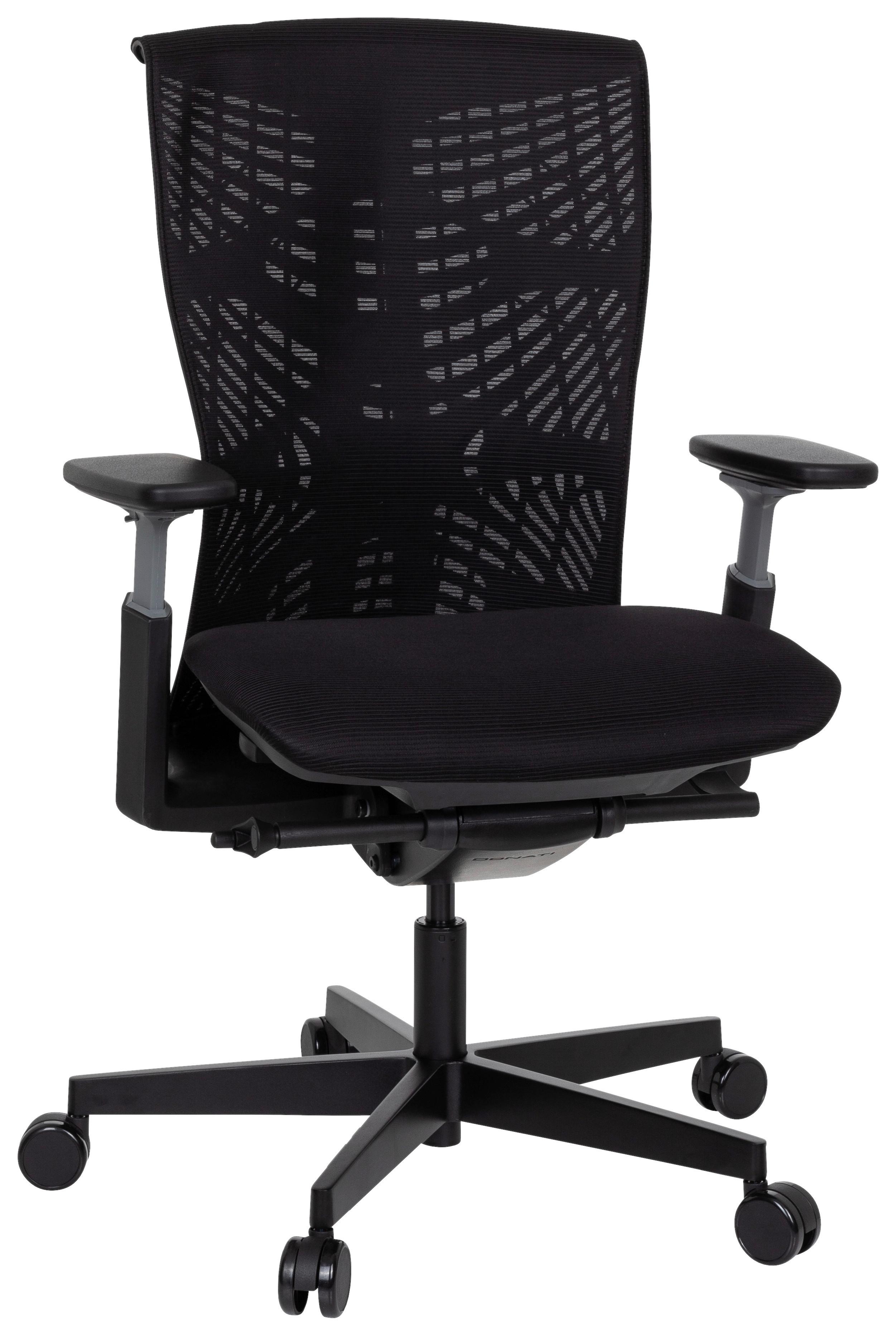 Drehstuhl Skope Schwarz - Schwarz, MODERN, Kunststoff/Textil (72/112/63cm) - MID.YOU
