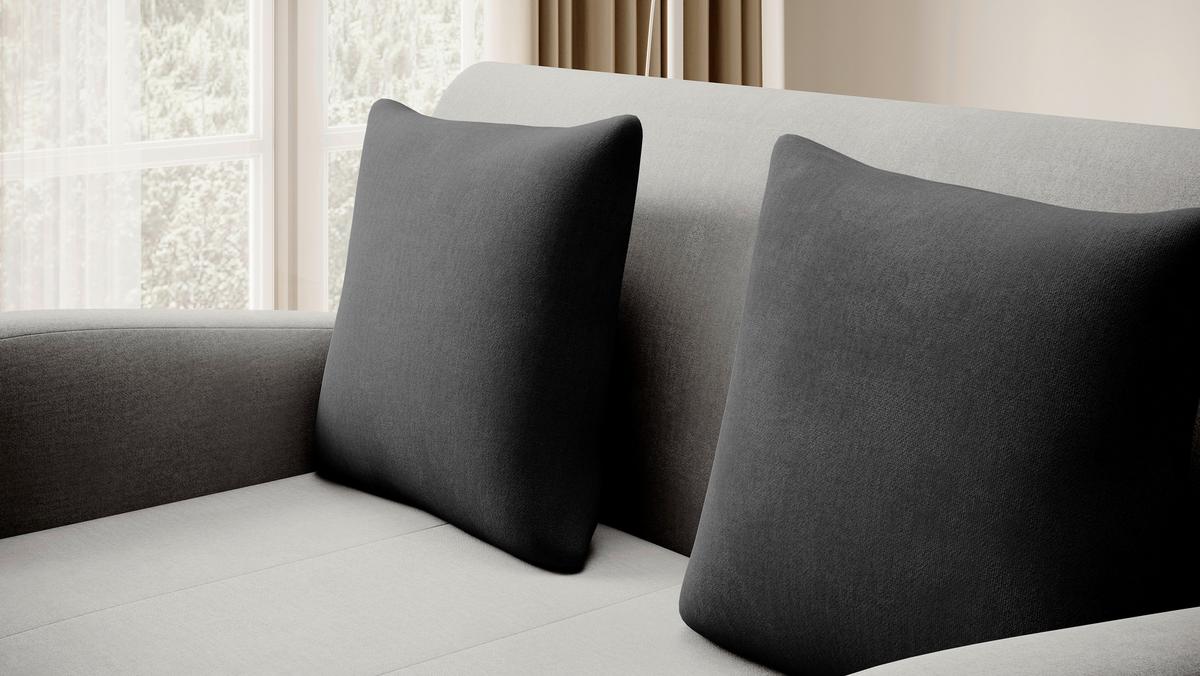 Schlafsofa Ario Grau, Schwarz, B: 244 Cm - Anthrazit/Hellgrau, Design, Textil (244/97/97cm) - MID.YOU