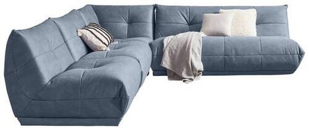 Ecksofa Giselle - Blaugrau, Trend, Textil (315/285cm) - Livetastic