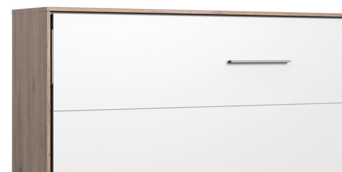 Schrankbett Mit Lattenrost 120x200 Juist Weiß/ Eiche - Eichefarben/Weiß, KONVENTIONELL, Holz/Holzwerkstoff (120/200cm) - MID.YOU