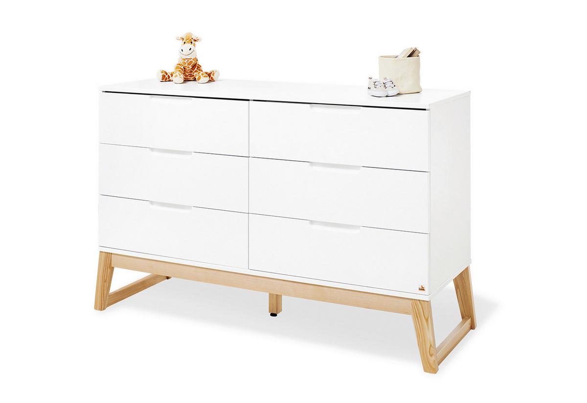 Babyzimmer 103466xg Bridge - Eschefarben/Weiß, Design, Holz/Holzwerkstoff - Pinolino