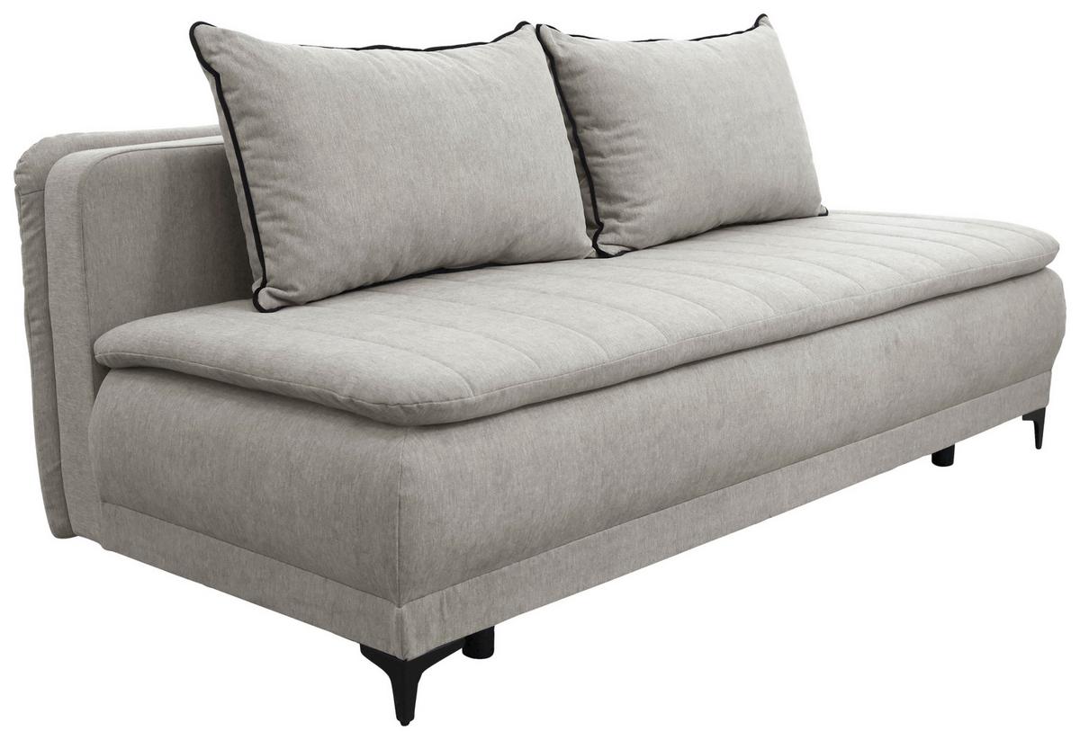 Schlafsofa Moliss Taupe B: 202 cm - Taupe/Schwarz, Basics, Textil (202/98/78cm) - Livetastic