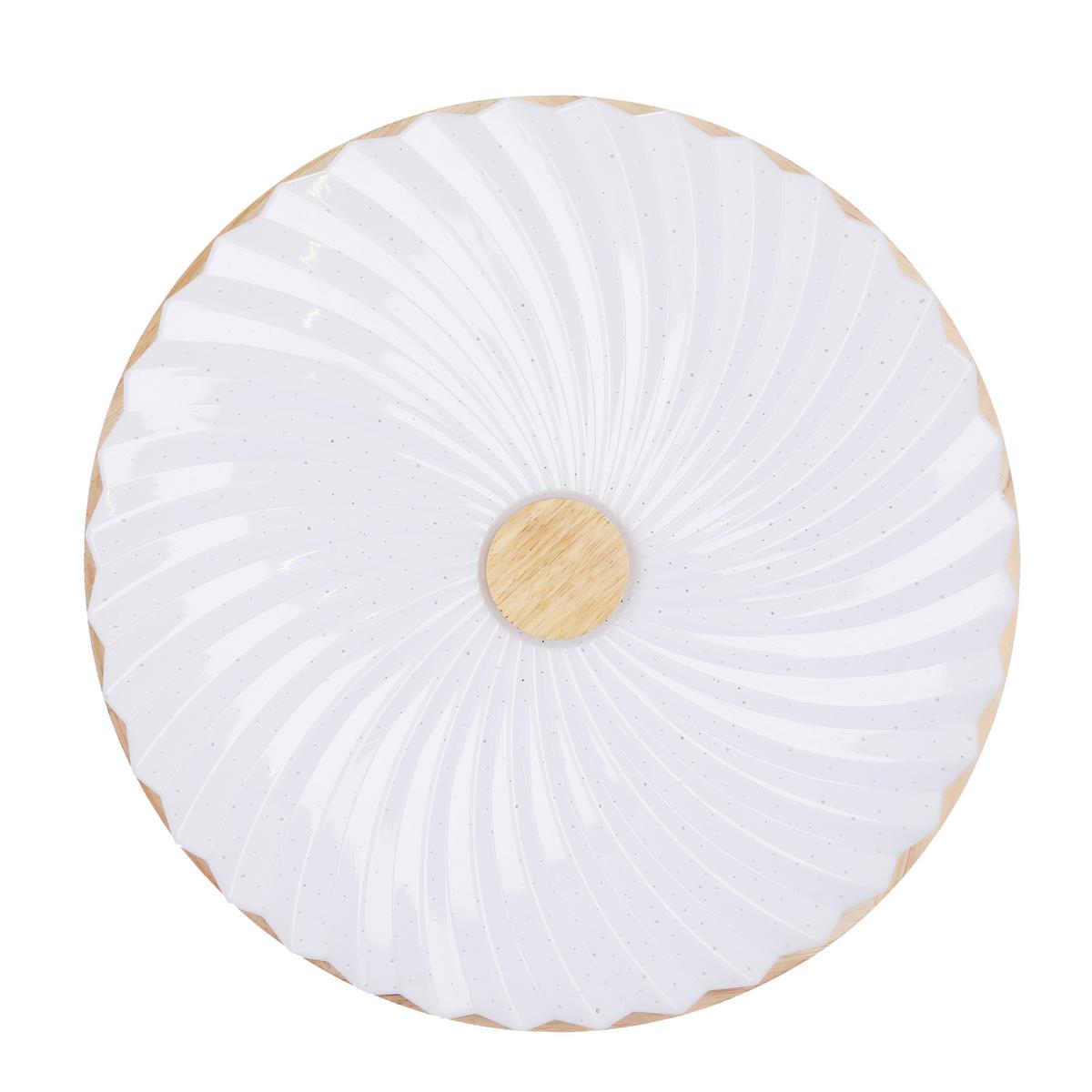 LED-Deckenleuchte 13-24961 Lemo - Eichefarben/Weiß, Natur, Kunststoff/Metall (38/38/6.5cm)