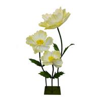 Dekoblume Jeanine - Hellgelb, KONVENTIONELL, Holz/Papier (140cm) - Luca Bessoni