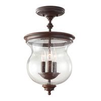 Deckenleuchte Fe-Pickering-Lane-Sf - Dunkelbraun/Bronzefarben, Natur, Glas/Metall (25.4/42.7cm) - Elstead Lighting