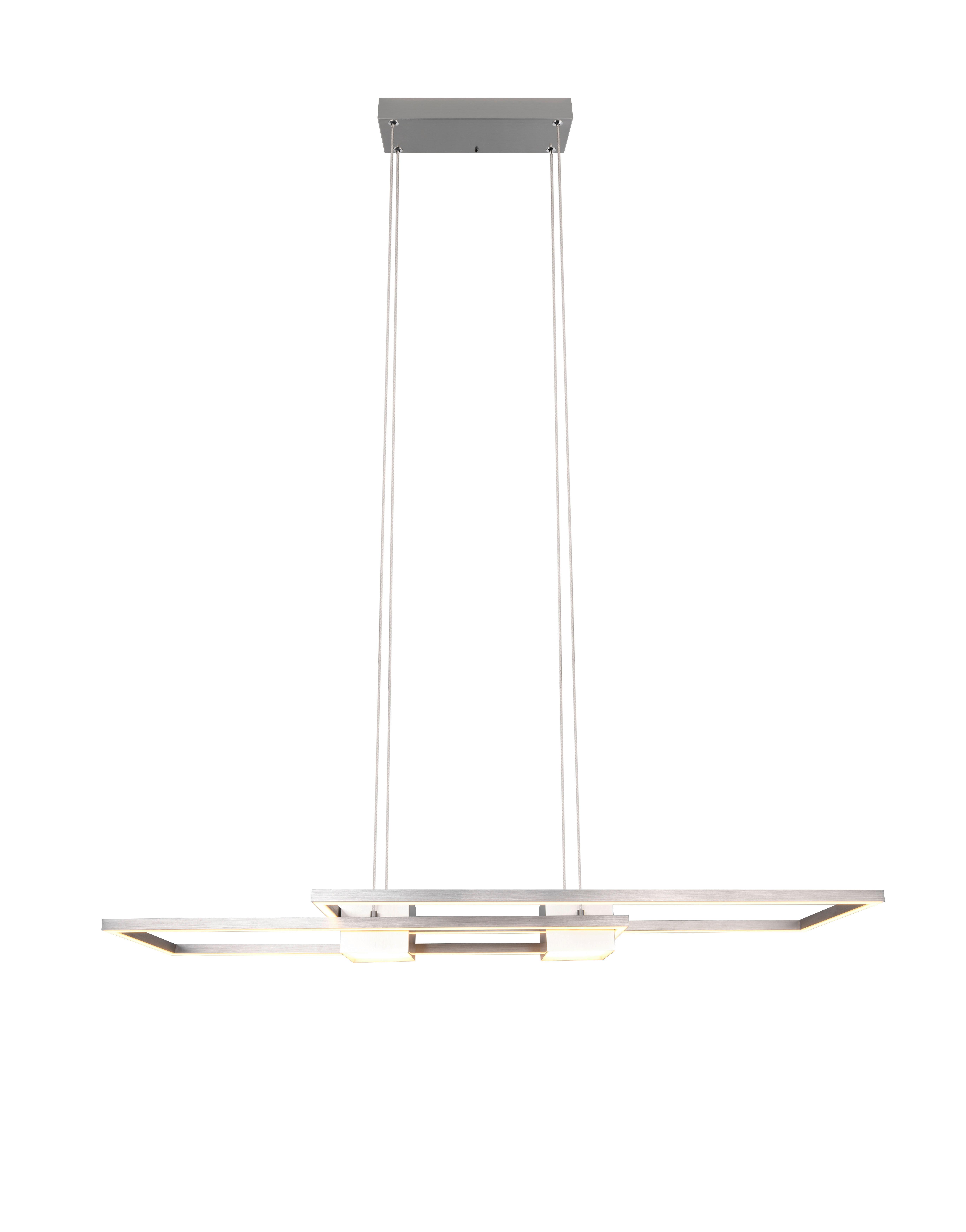 LED-Hängeleuchte 347710407 Albany - Alufarben/Nickelfarben, Design, Metall (100/28/150cm) - Trio Leuchten