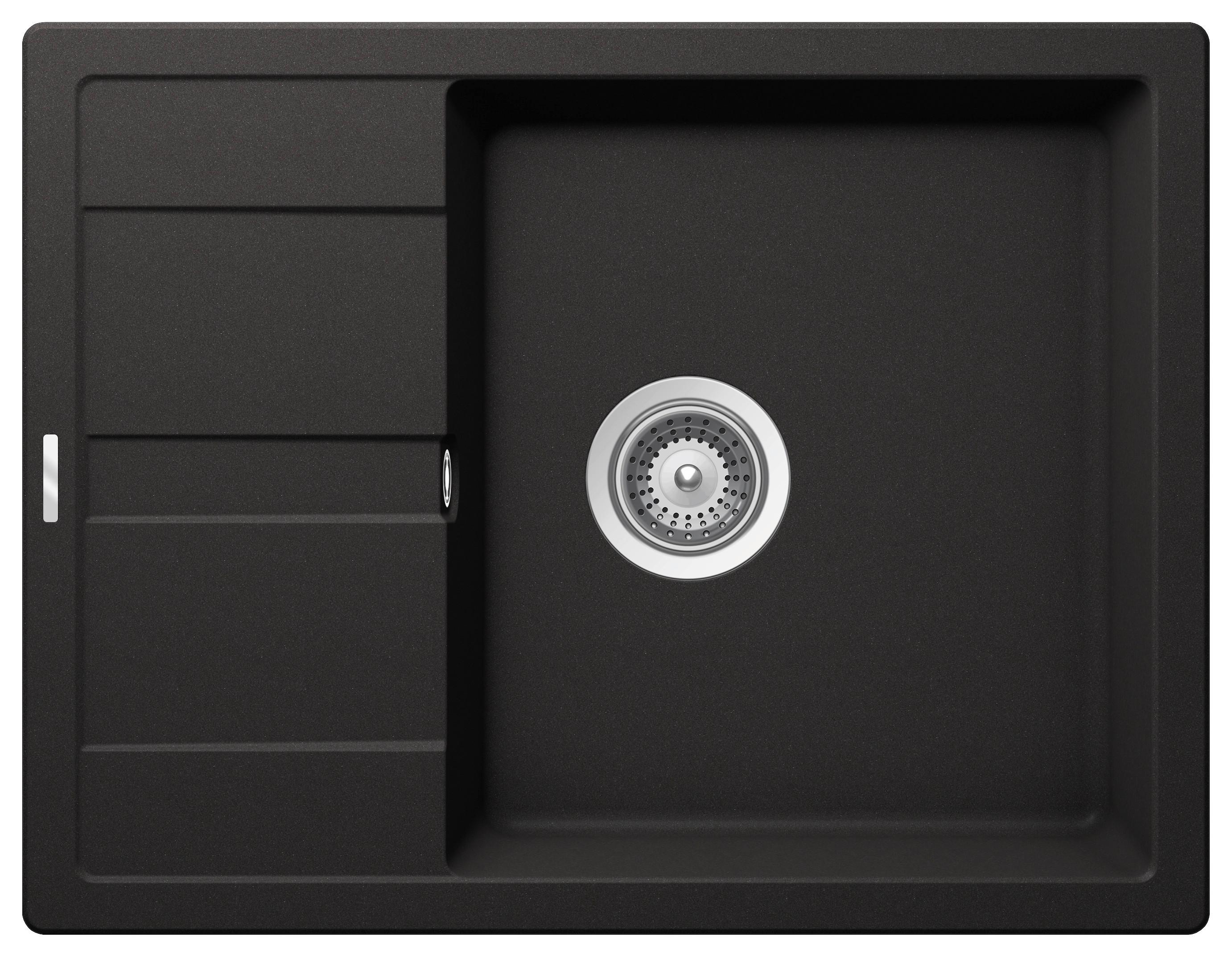 Spüle Nashville Schwarz 65x20 Cm - Schwarz, Basics, Stein (65/20/50cm) - Respekta