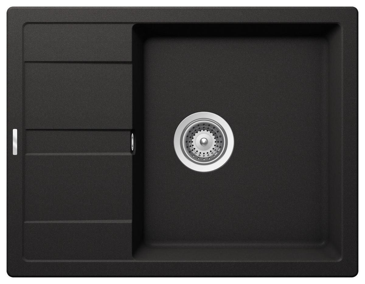 Spüle Nashville Schwarz 65x20 Cm - Schwarz, Basics, Stein (65/20/50cm) - Respekta