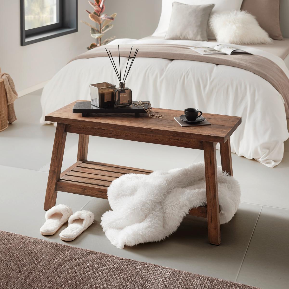 Viacúčelová lavica FIDUS -TREND- - prírodná farba, Lifestyle, drevo (90/48/35cm) - Premium Living