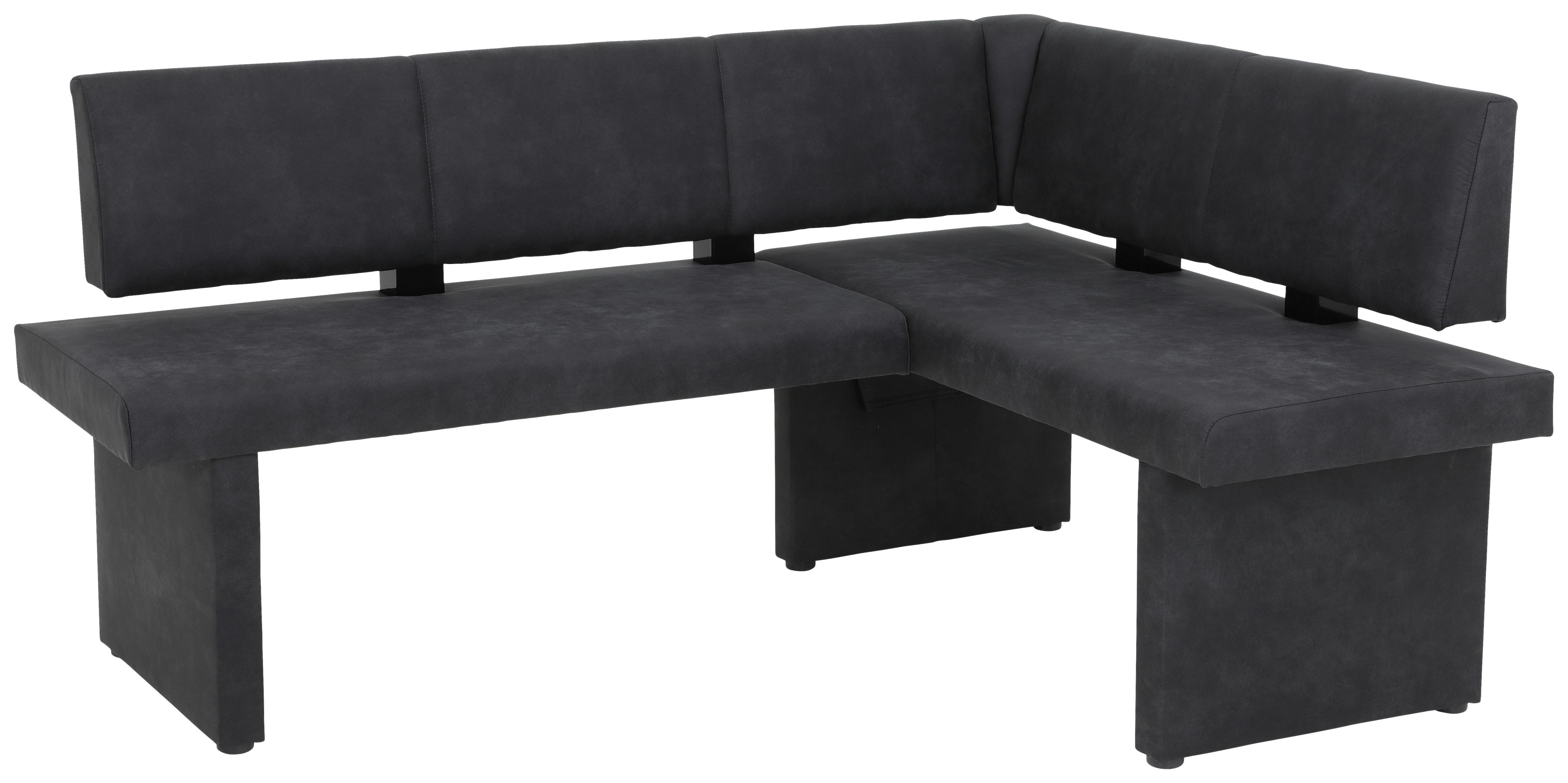 Eckbank Pia Anthrazit, S: 128x168 Cm - Anthrazit, MODERN, Textil (128/168cm) - MID.YOU