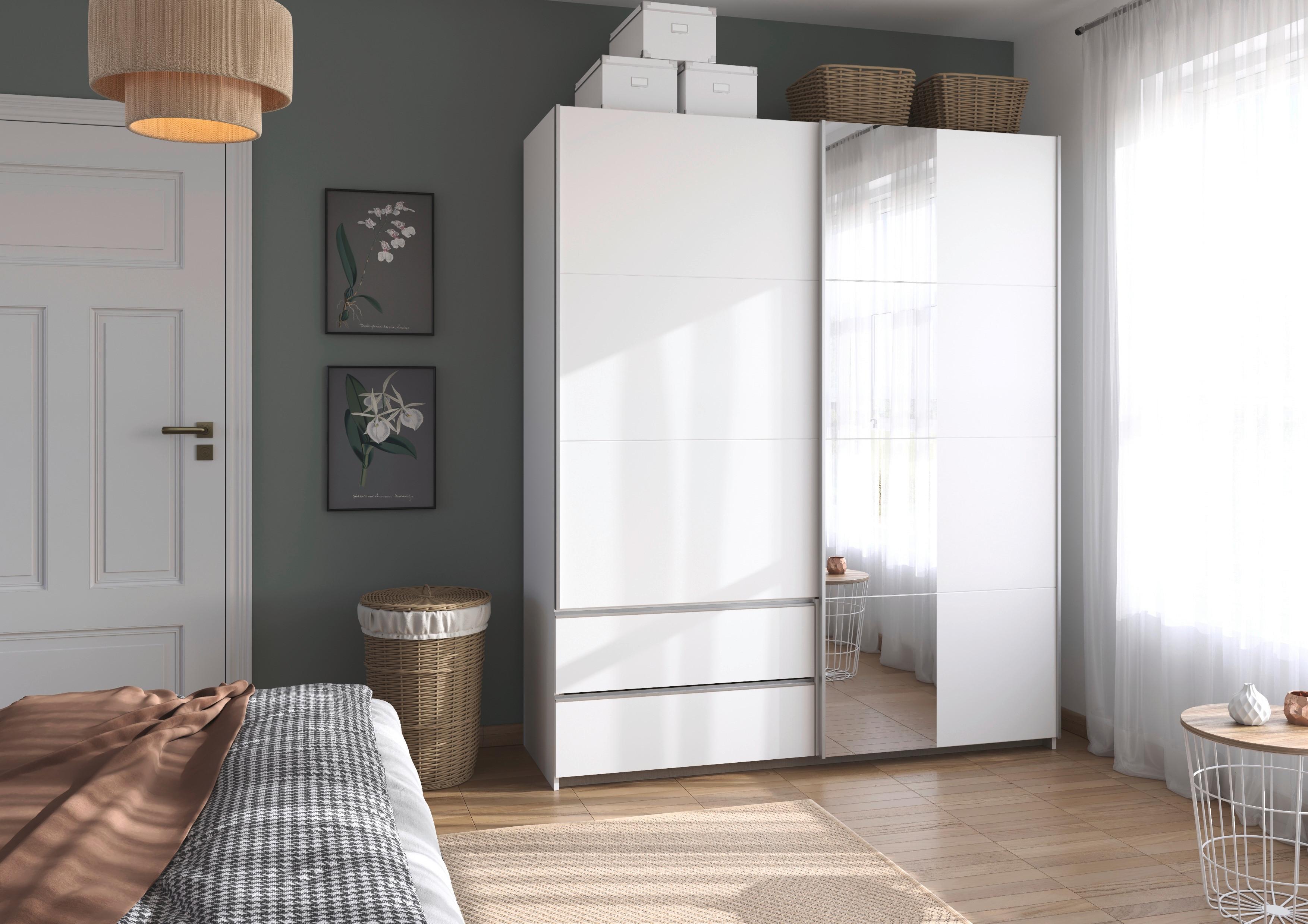 Schwebetürenschrank Stoke Weiß B: 175 cm - Weiß, MODERN, Holzwerkstoff (175/210/59cm) - Rauch Möbel