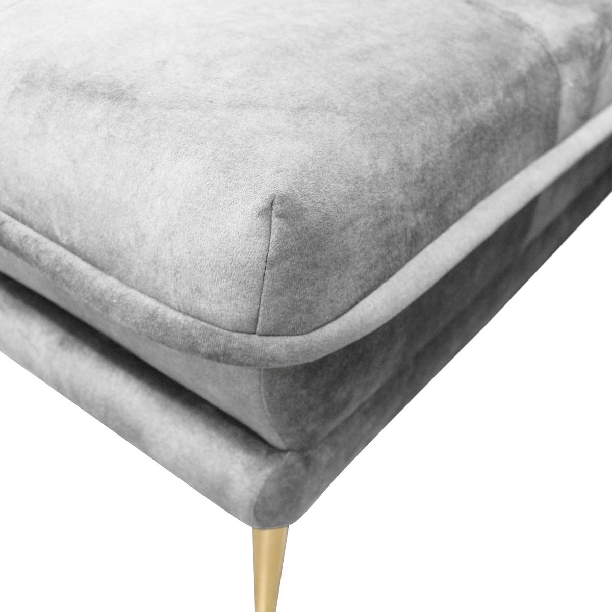 Ecksofa Whisper Grau S: 196x264 cm - Goldfarben/Grau, Design, Textil (196/264cm) - MID.YOU