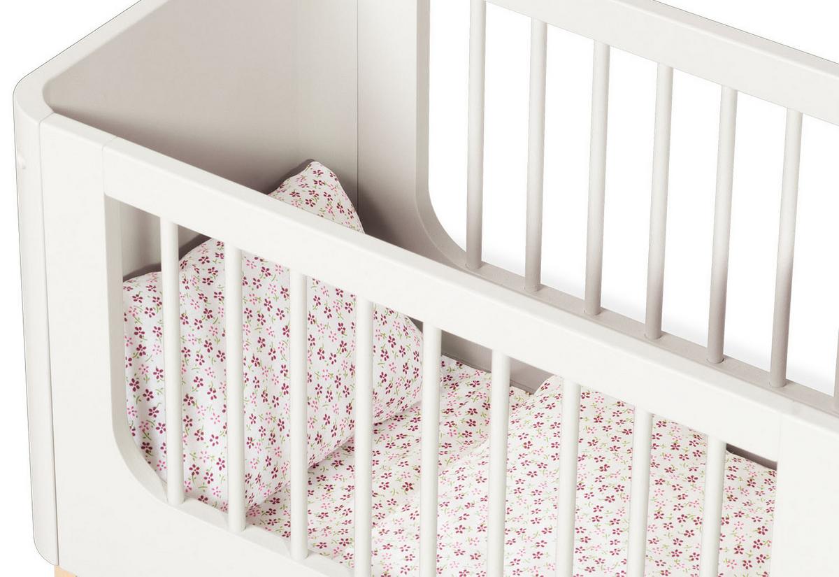 Puppenbett Holz Buche LxBxH: 50x26x34 cm - Beige/Naturfarben, Basics, Holz (50/26/34cm) - Pinolino