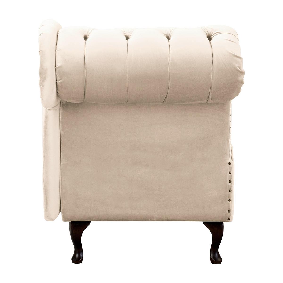Récamiere Pako Creme B: 185cm - Creme/Braun, Design, Textil (185/93/75cm) - Livetastic