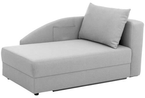 Recamiere Tobi L: 154cm Links Hellgrau Mit Bettkasten - Hellgrau, Design, Textil (154/86/93cm) - Max Winzer