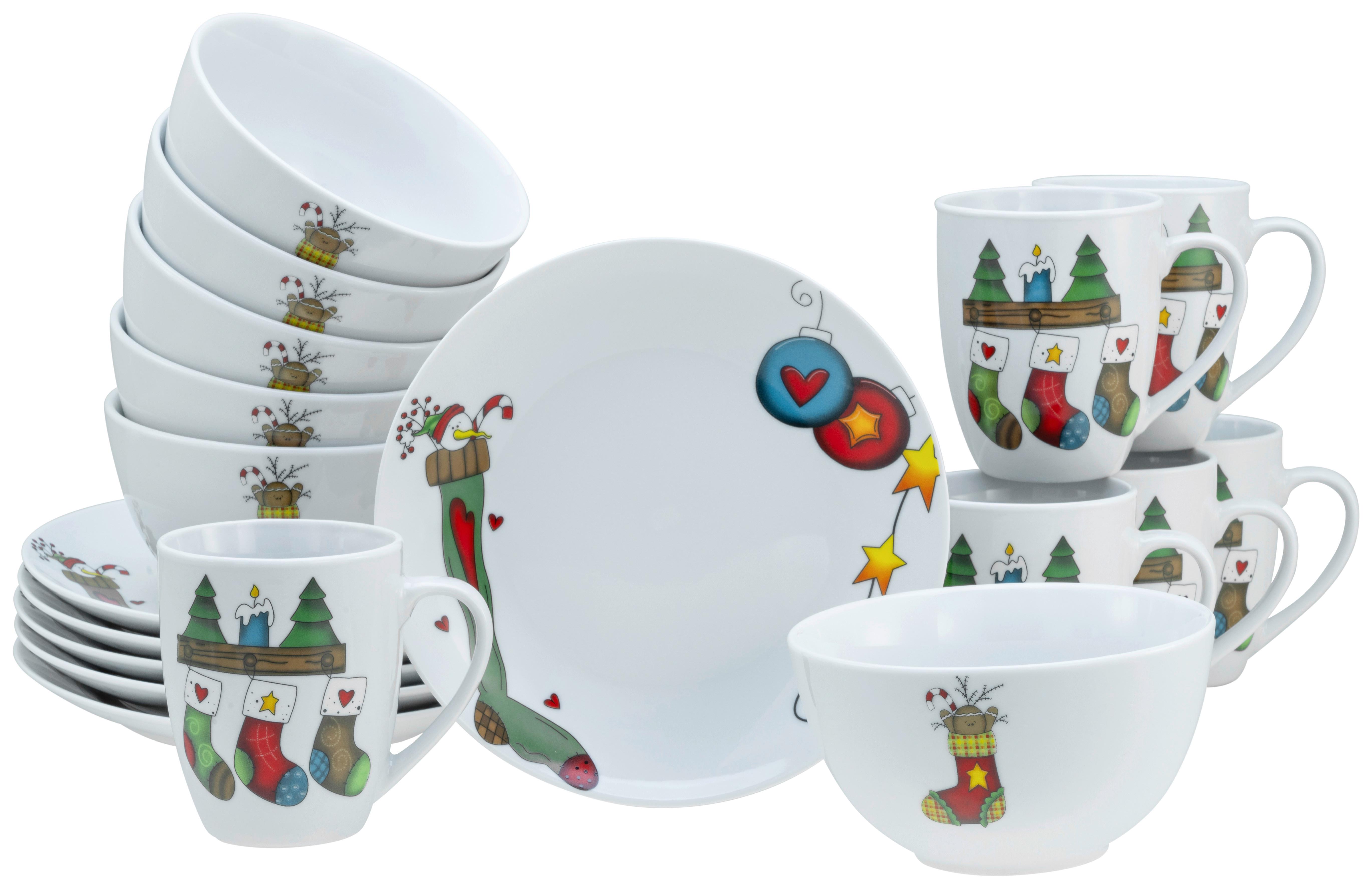 Frühstücksservice Luna 18-teilig - Basics, Keramik (33,5/33,5/33cm) - Creatable