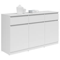 KOMODA SATURN - bílá, Konvenční, kompozitní dřevo (135/81/42cm)