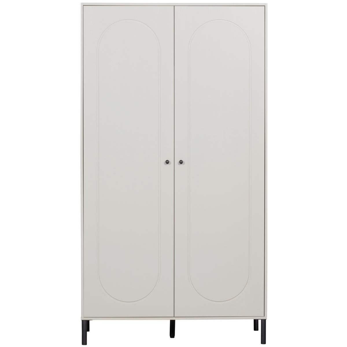 DREHTÜRENSCHRANK Xina Grau B: 110cm - Grau, Basics, Holz (110/202/58cm) - MID.YOU