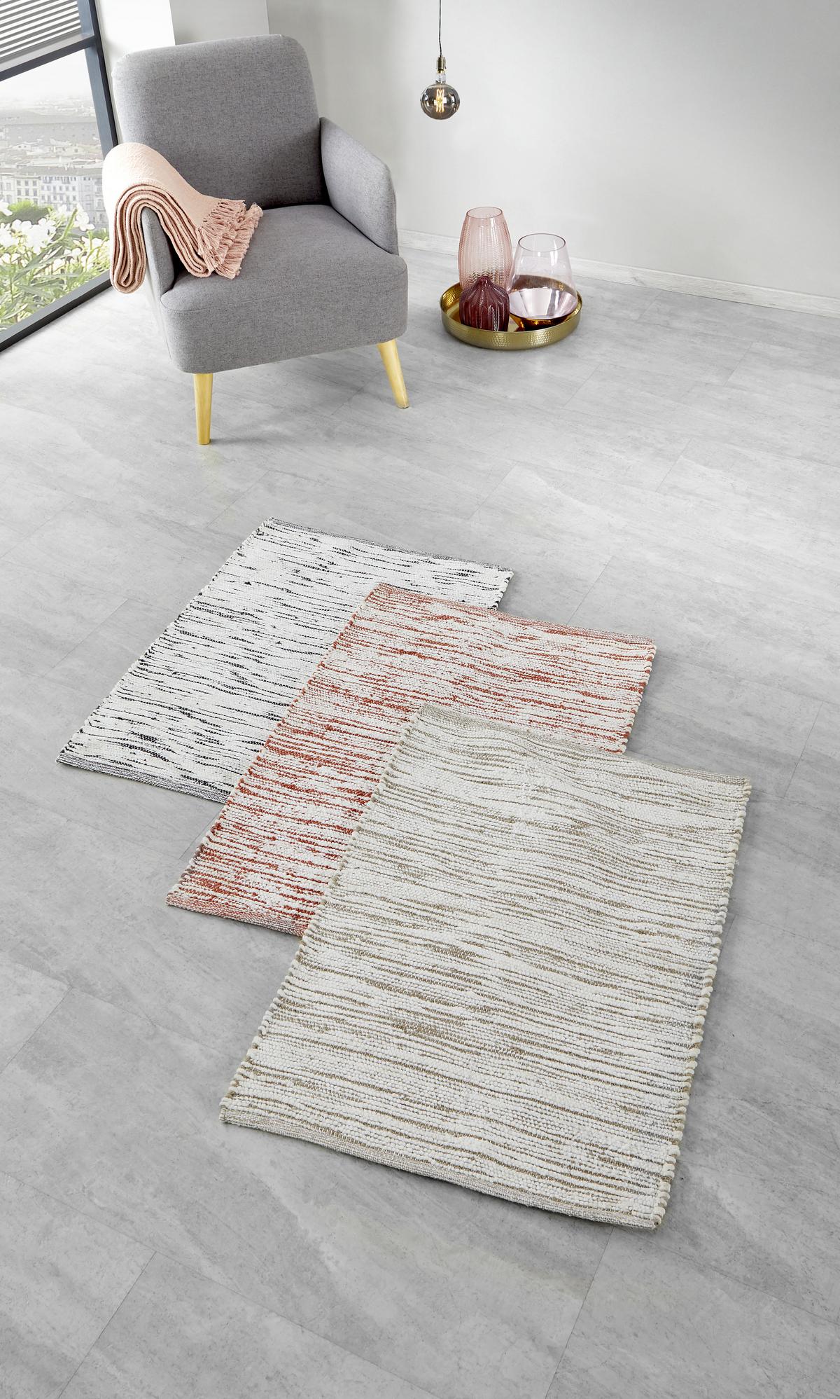 Kézi Szövésű Szőnyeg Penelope Kb. 60/90cm - szürke, Basics, textil (60/90cm) - James Wood