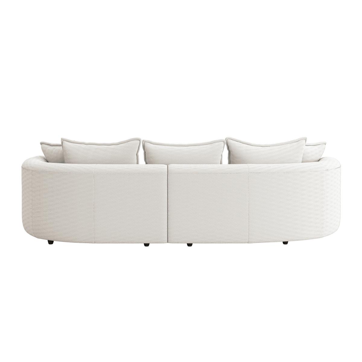 Ecksofa Levi - Creme/Schwarz, MODERN, Textil (287/168cm)