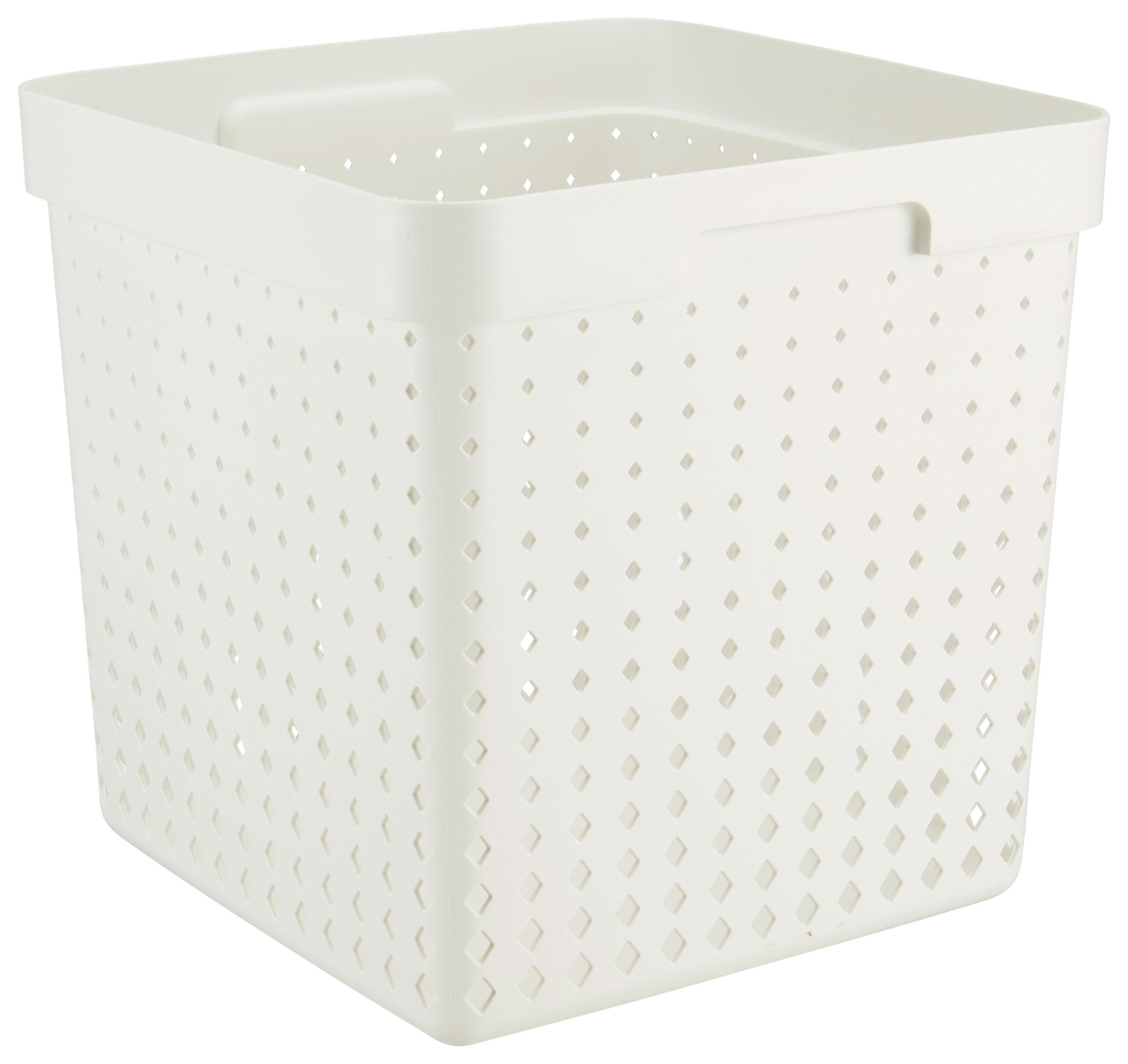 Koš Do Regálu Seoul - Xl - Ca. 20l - bílá, Konvenční, plast (29,6/29,6/29,6cm) - Premium Living