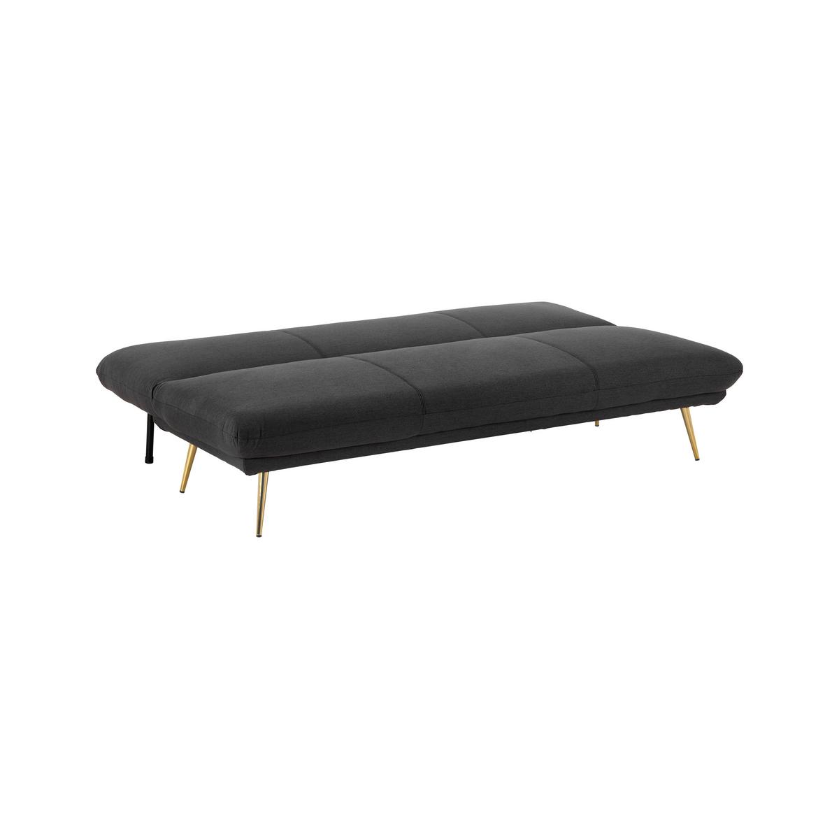 Rozkladacia pohovka BEN tmavosivá - zlatá/tmavosivá, Modern, kov/drevo (186/82/85cm) - Bessagi Home