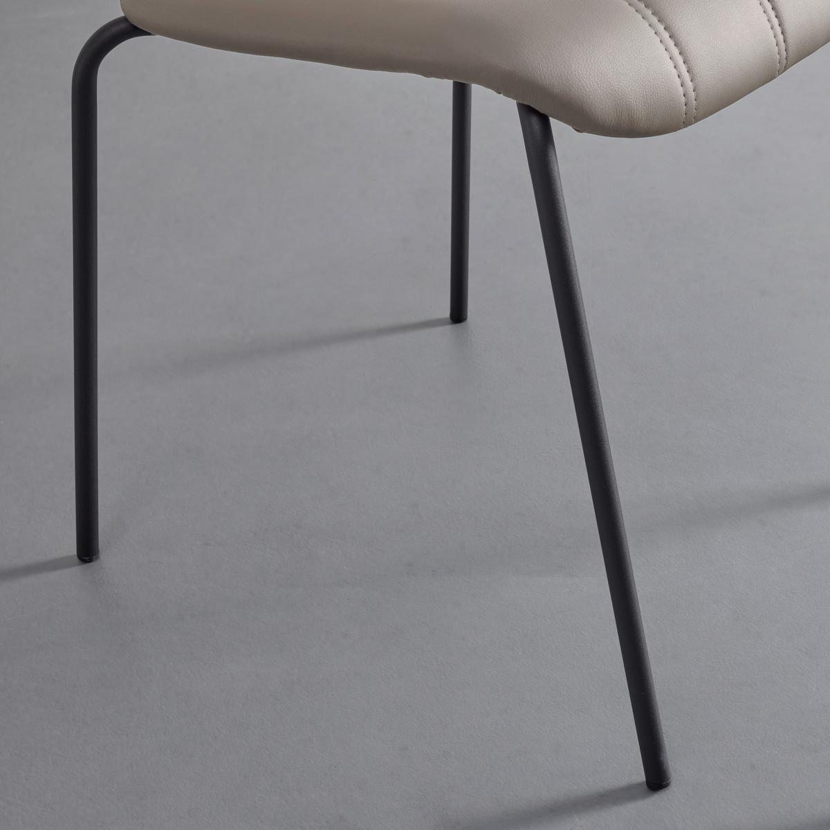 Židle CERA hnědošedá - černá/světle hnědá, Moderní, kov/dřevo (42/78/54cm) - Bessagi Home
