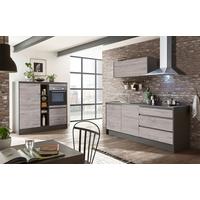 Zweizeilig Küche Less 210 + 150 Cm Anthrazit/eiche - Eichefarben/Anthrazit, MODERN, Holzwerkstoff (210+150cm) - MID.YOU