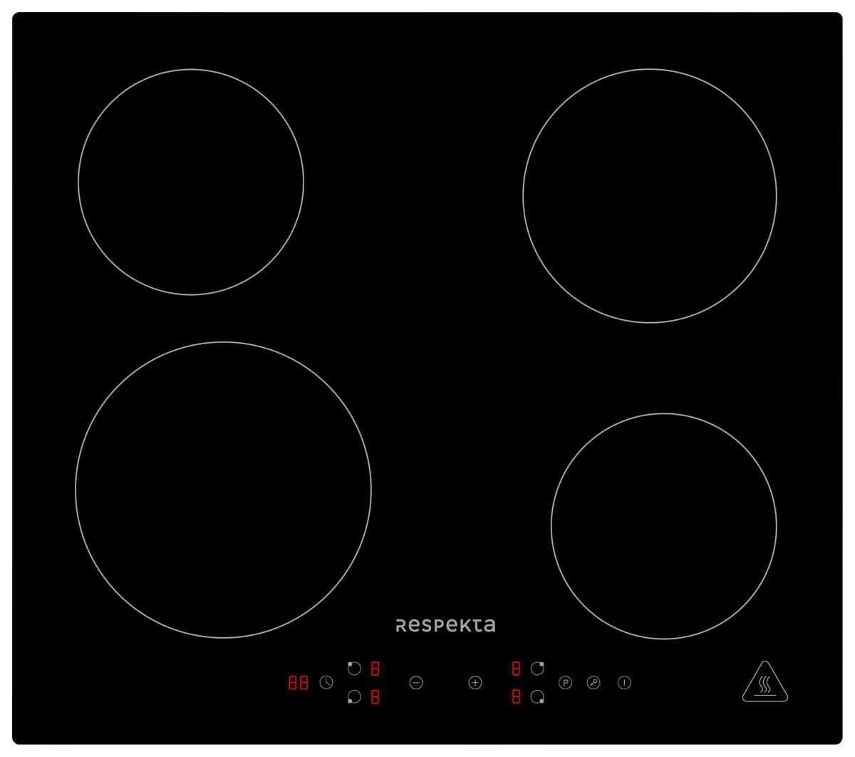 Induktionskochfeld Respekta km4295i-28 - Schwarz, Trend, Glas (59/5,8/52cm) - Respekta