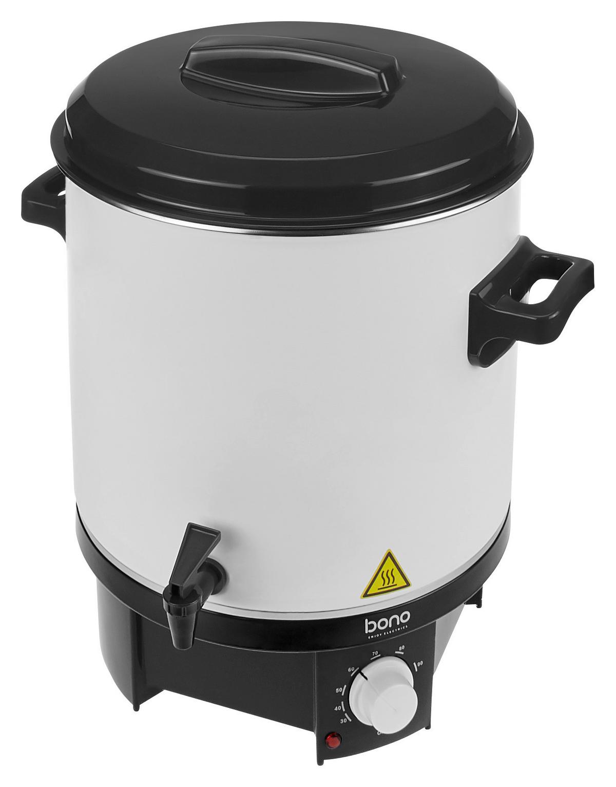 Einkochautomat Mit Zapfhahn Charlie 27 Liter - Schwarz/Weiß, Basics, Kunststoff/Metall (40,7/45,5cm) - Bono