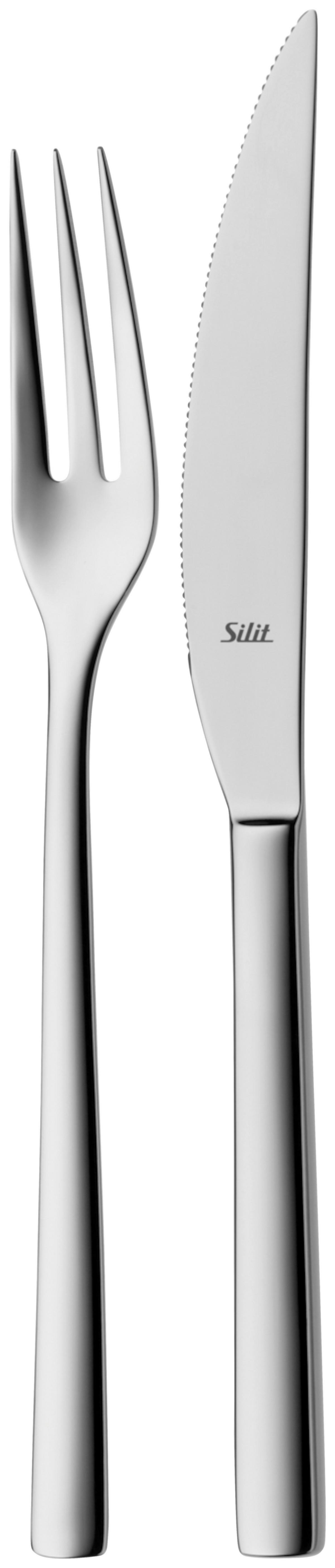 Steakbesteck Trend Steakbesteck - Edelstahlfarben, Basics, Metall (24,2/20,5/4cm) - Silit