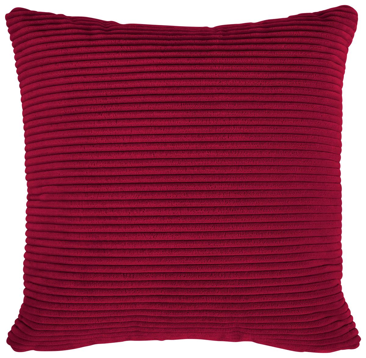 Ecksofa Pearl - Rot/Schwarz, Design, Textil (196/303cm) - Livetastic