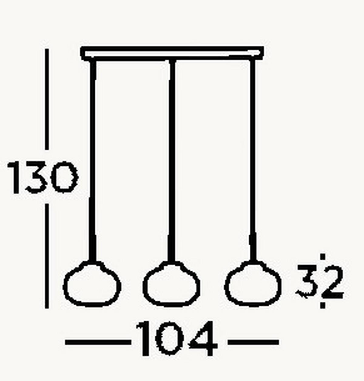 Hängeleuchte Lumina 10271-3bk - Schwarz/Weiß, Design, Glas/Metall (104/130/24cm)