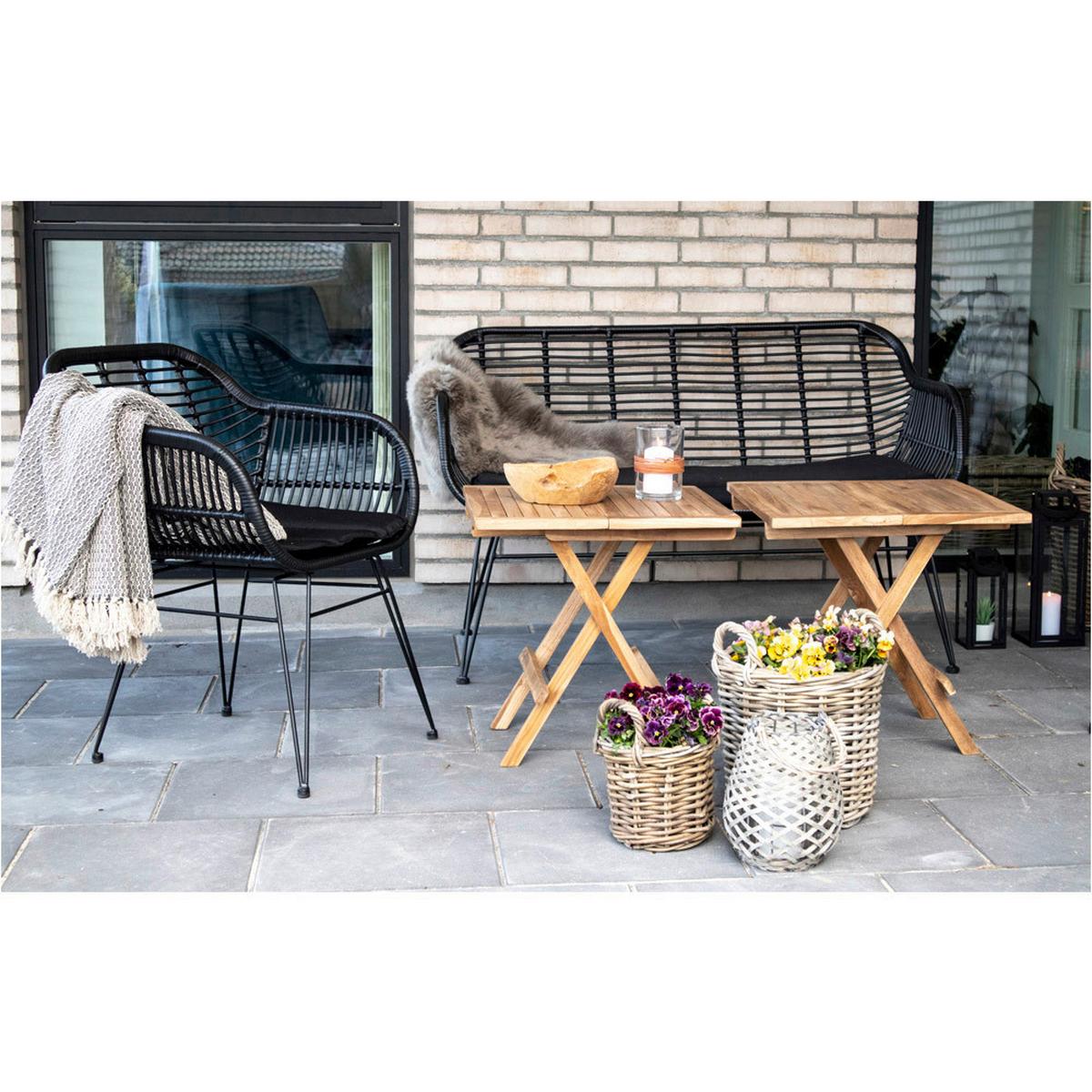 Gartentisch Bilbao Braun B: 50 cm - Braun, MODERN, Holz (50/50/50cm) - MID.YOU