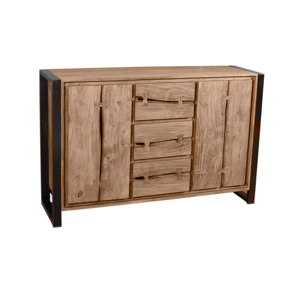 Sideboard Akazie/Schwarz B: 140cm
