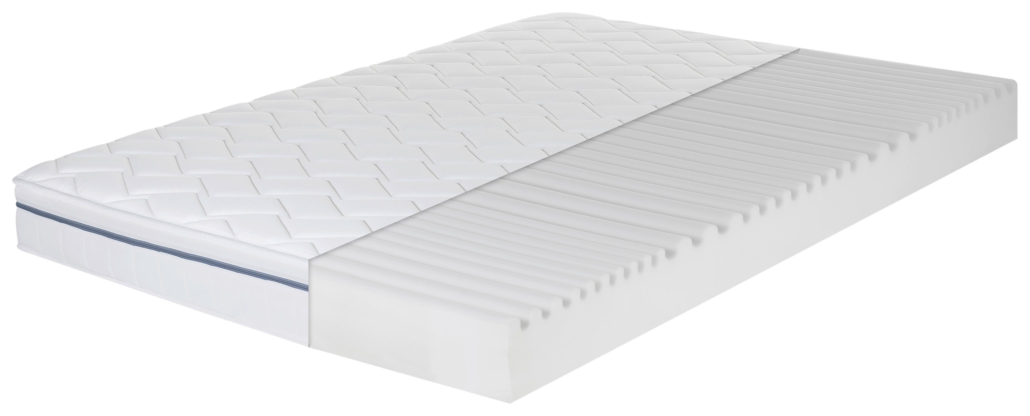 Kaltschaummatratze Air Wave 160x200cm H2/h3 H: 19 Cm - Weiß, Basics, Textil (160/200cm) - MID.YOU