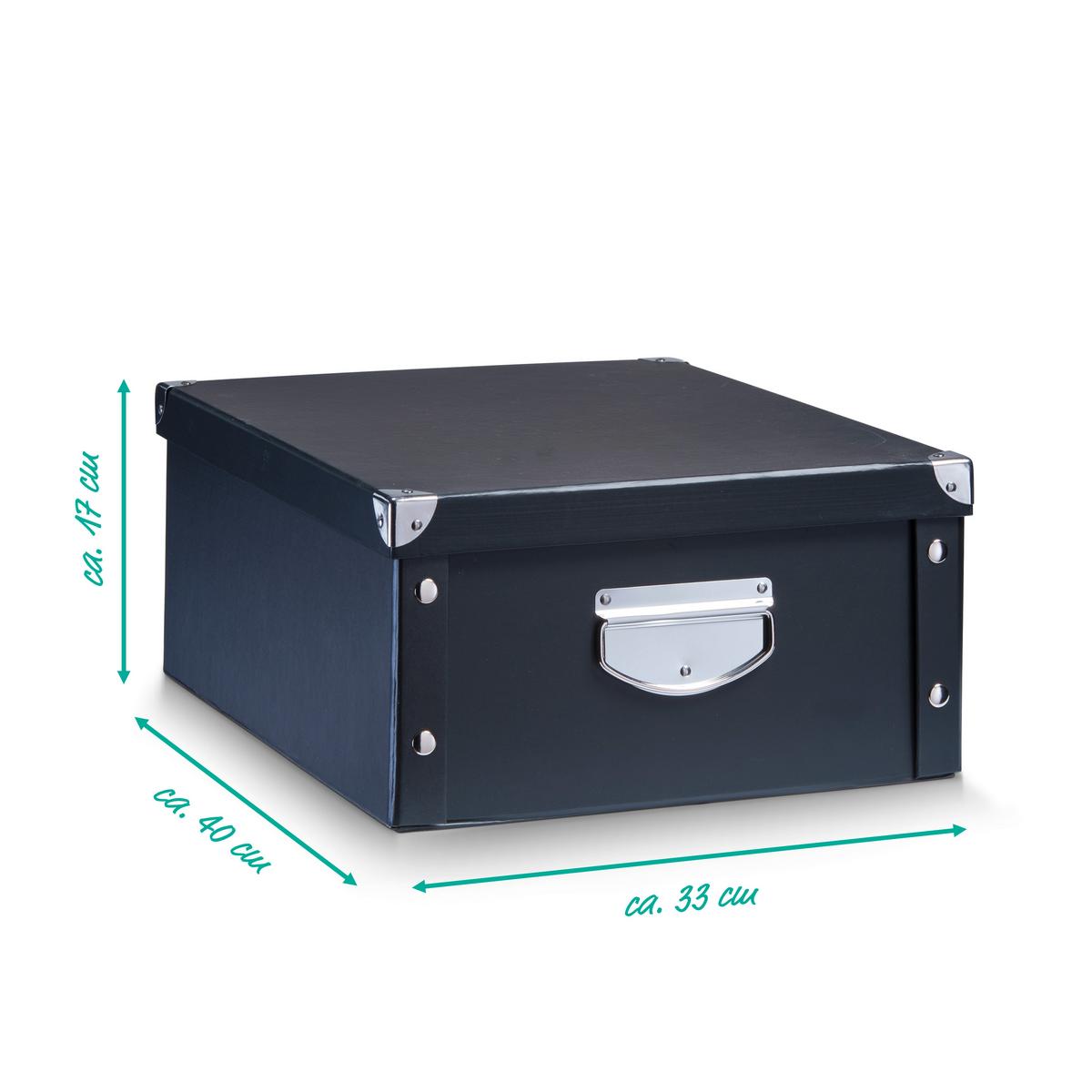 AUFBEWAHRUNGSBOX Karton, BxHxT: ca. 40x33x17 cm - Basics, Karton (40/33/17cm)