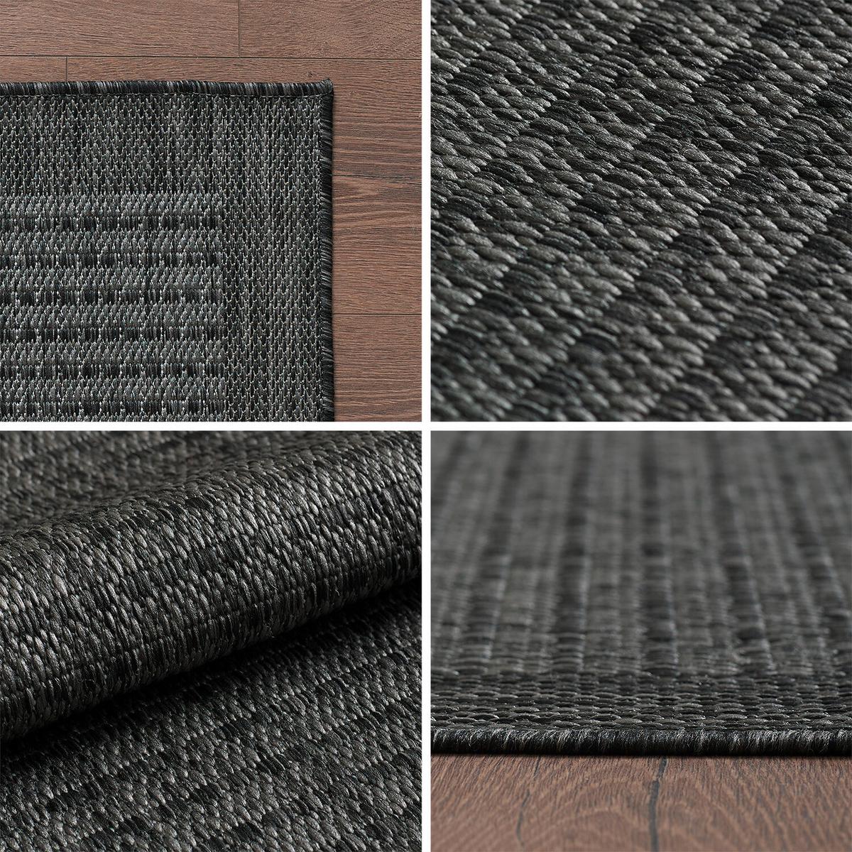 Outdoorteppich Giza 200 X 290 1410 Black - Schwarz, Basics, Textil (200/290cm) - Novel