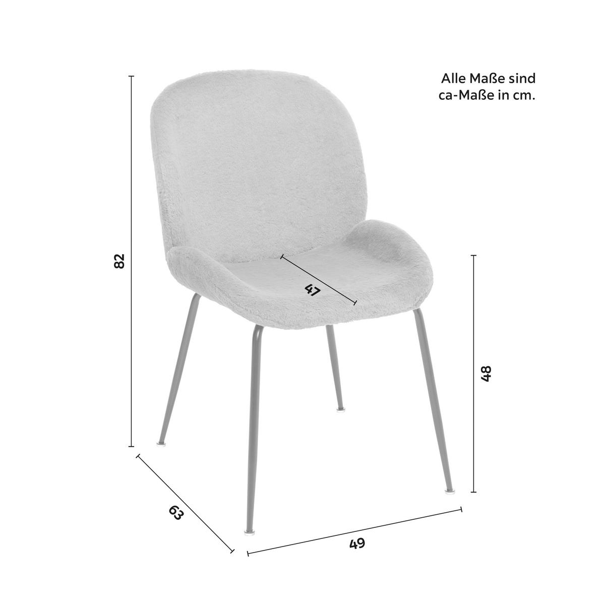 Jídelní židle CHIARA šedá - šedá/černá, Moderní, kov/dřevo (49/82/63cm) - Bessagi Home