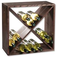 Weinregal Holz Dunkelbraun 24 Flaschen BxH: 50x25 cm - Dunkelbraun, MODERN, Holz (50/25/50cm) - Kesper