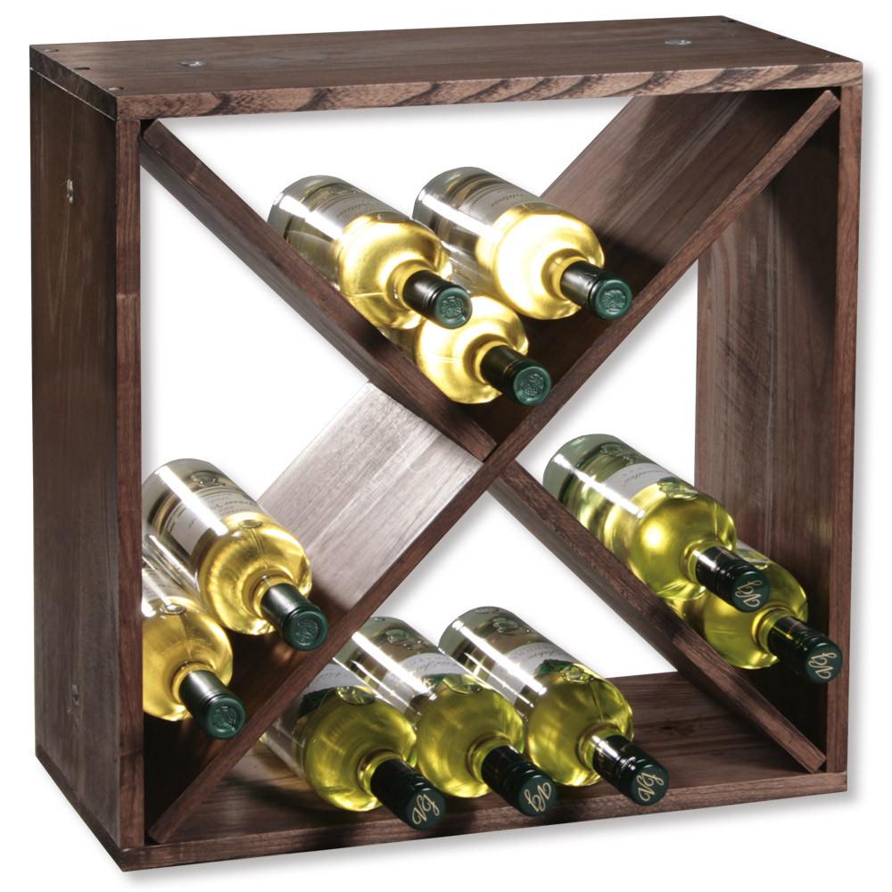 Weinregal Holz Dunkelbraun 24 Flaschen BxH: 50x25 cm