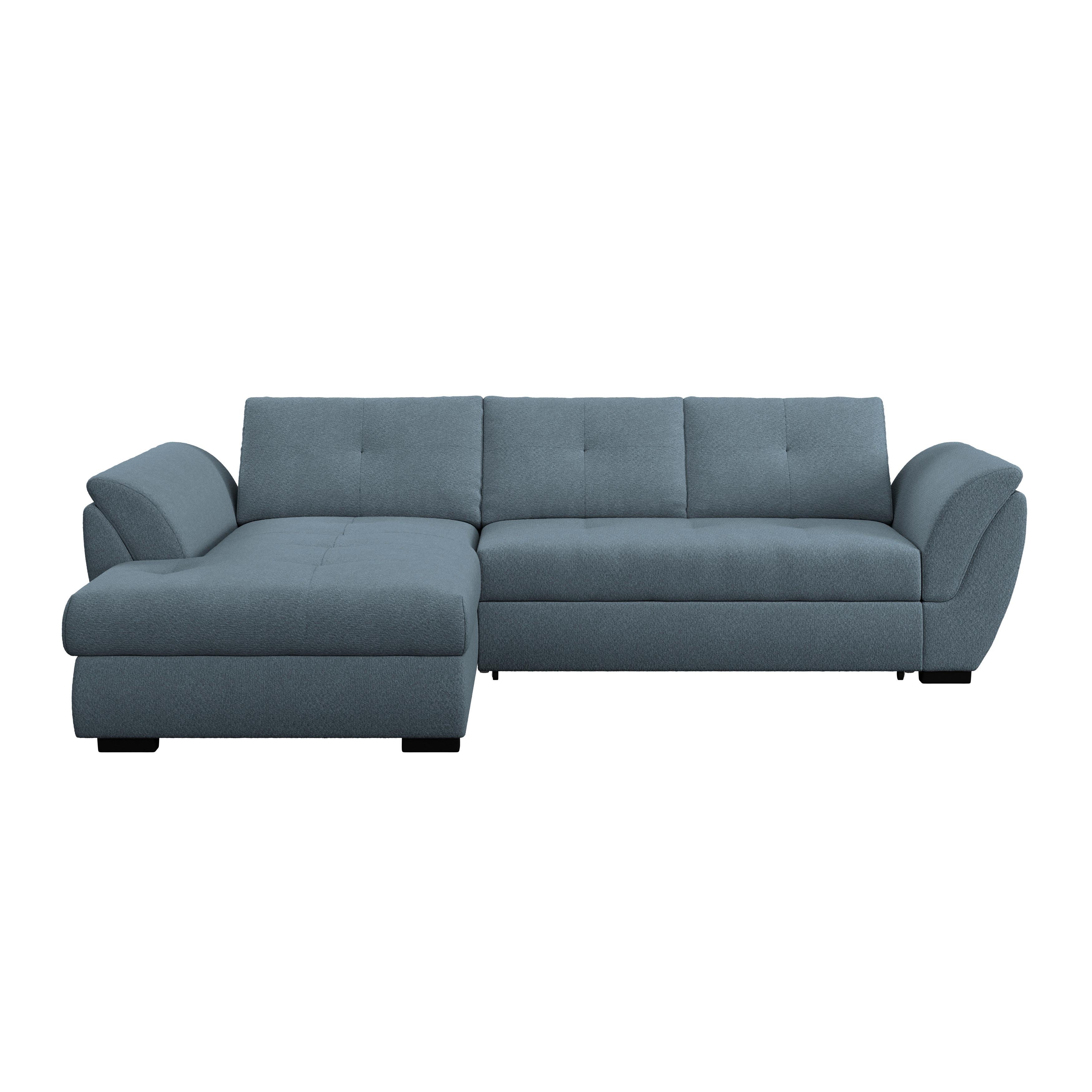 Ecksofa Berisso new blau, 187x278 cm
