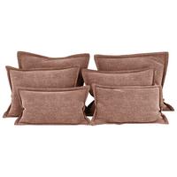 Zierkissenset Chenille Terracotta 6-Teilig - Terracotta, MODERN, Textil (70-50/60-25/10cm) - MID.YOU