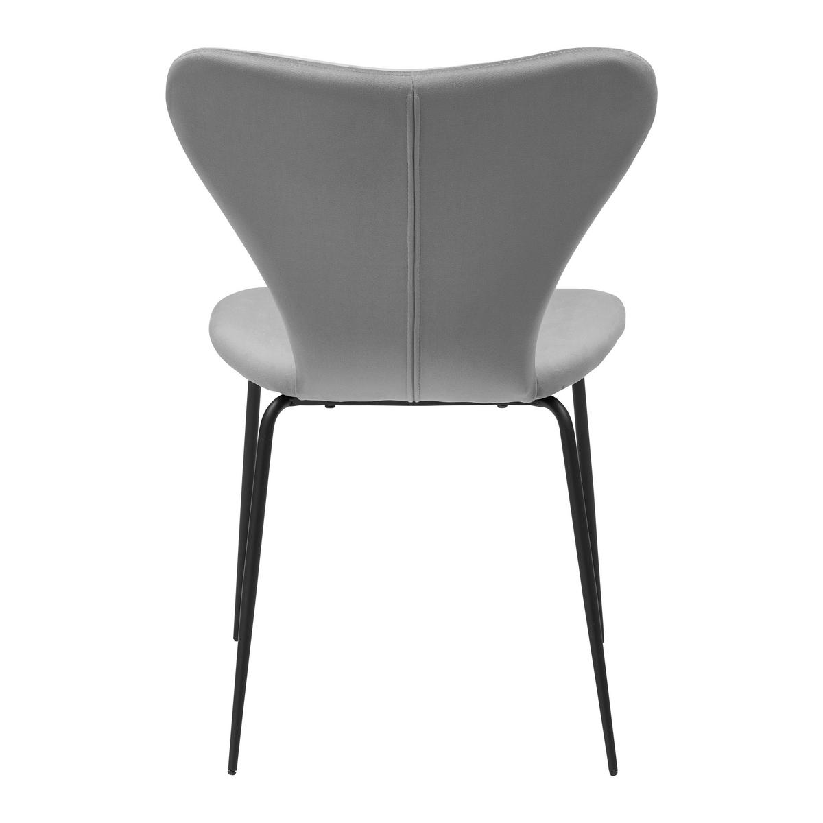 Jedálenská stolička ALICIA svetlás ivá - čierna/svetlosivá, Modern, kov/drevo (53/82,5/53cm) - Bessagi Home