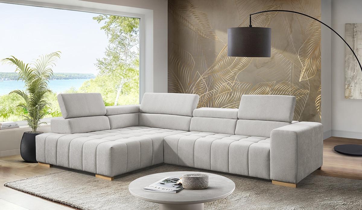 Ecksofa Elias Neu Beige S: 201x307 cm - Beige/Naturfarben, Design, Textil (201/307cm) - Livetastic