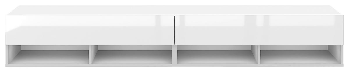 Lowboard Derby 200 - Weiß Hochglanz/Weiß, Design, Holzwerkstoff (200/31,5/32,5cm) - Livetastic