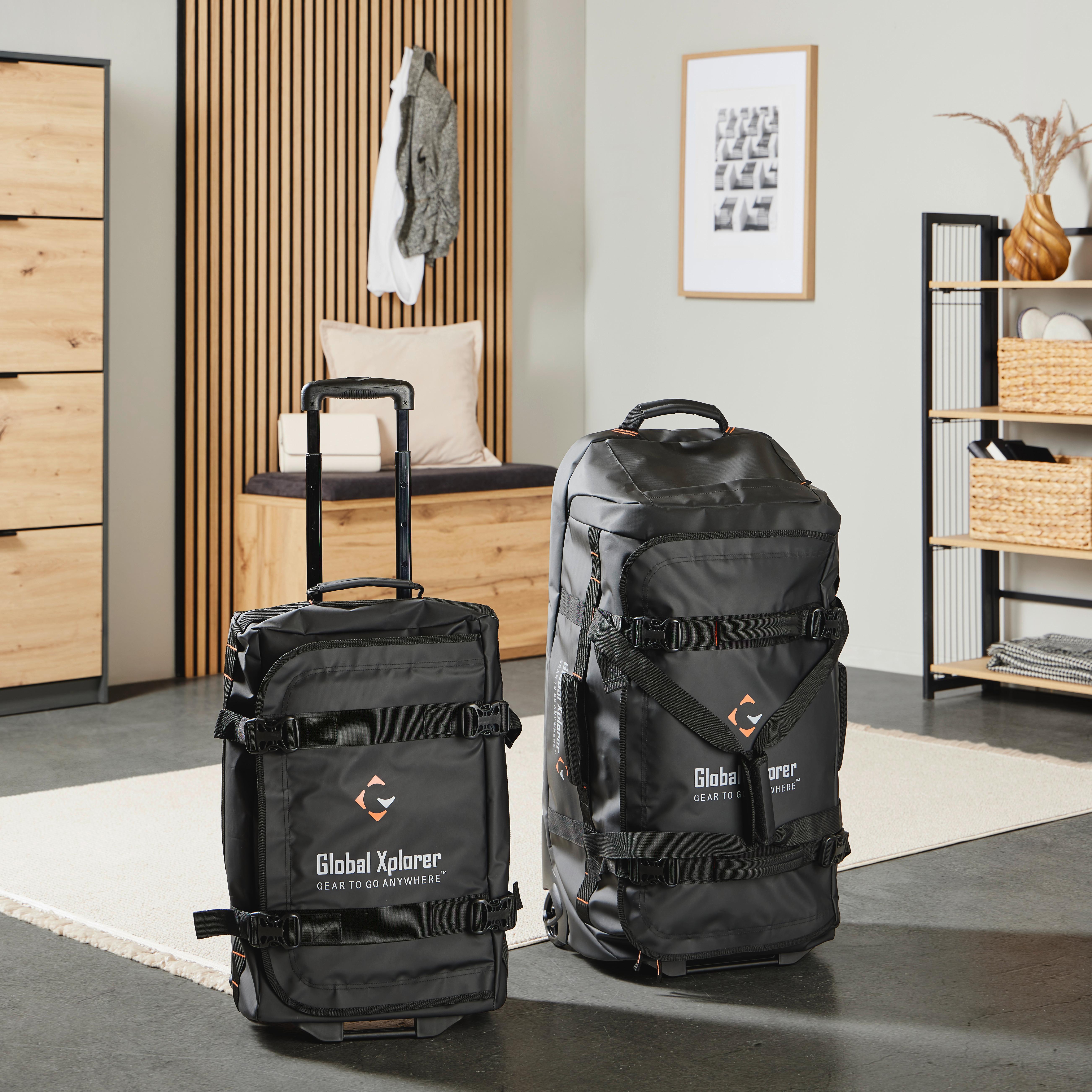 Reisekoffer Manchester 90l Aus Hochwertigem Tarp-Stoff - Schwarz, Basics, Textil (42/82/32cm)
