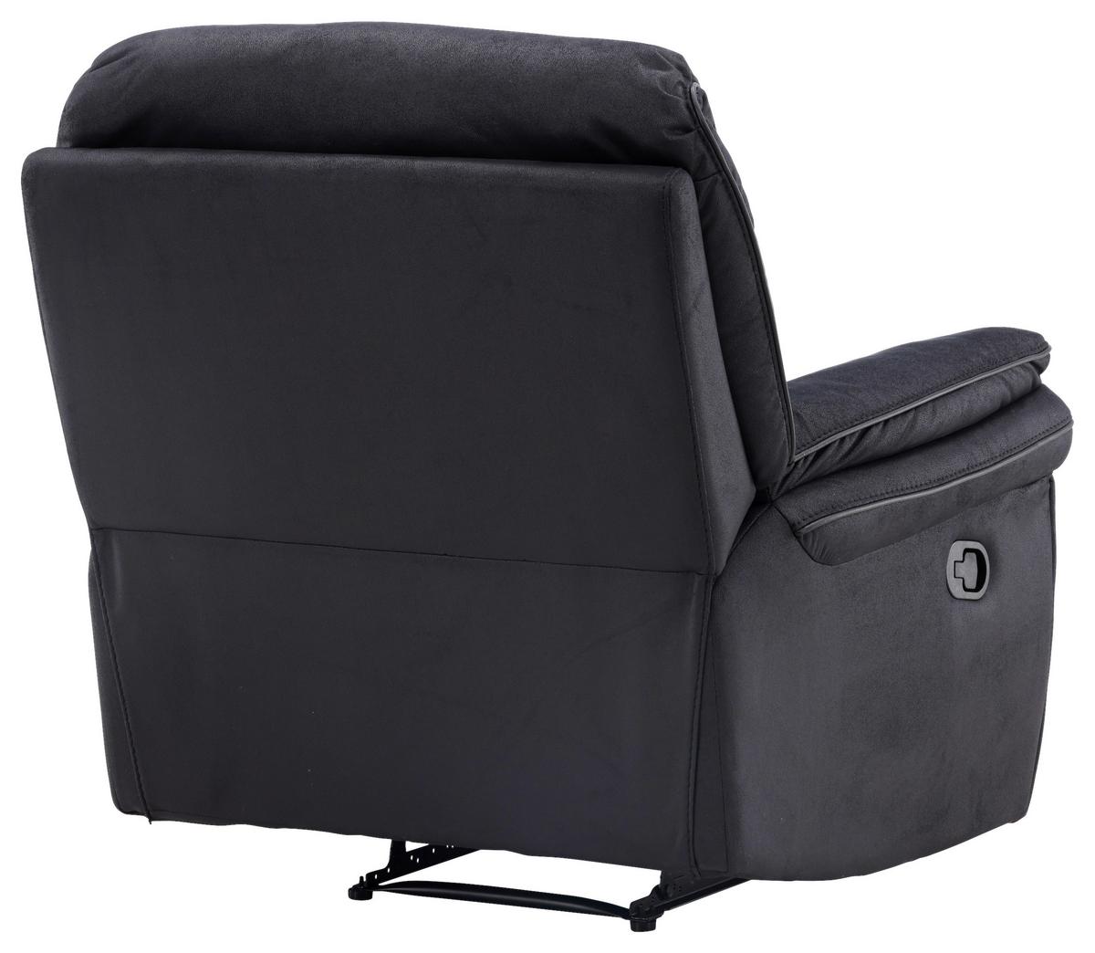Fernsehsessel Saranda - Schwarz, Design, Kunststoff/Textil (104/103/99cm) - Livetastic